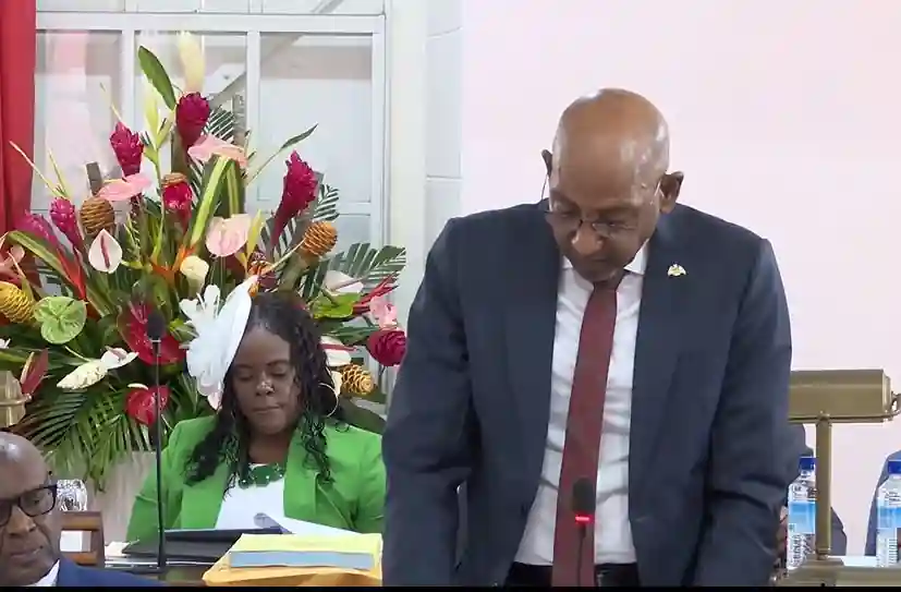 Dr Irving McIntyre speaking at Budget presentation