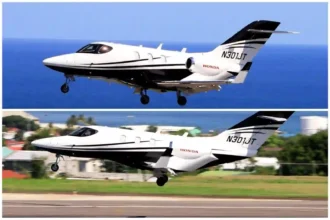 Honda HA-420 HondaJet N301JT touches down in St Kitts