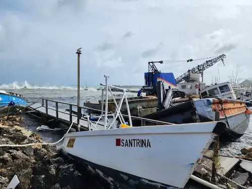 Barbados removes damaged boats efficiently post Hurricane Beryl