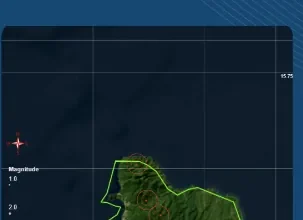 Burst of volcanic earthquakes recorded beneath Northern Dominica