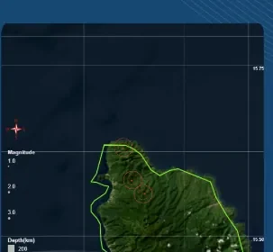 Burst of volcanic earthquakes recorded beneath Northern Dominica