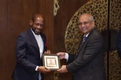 Dr. Denzil Douglas discusses bilateral cooperation with CII Director General in India