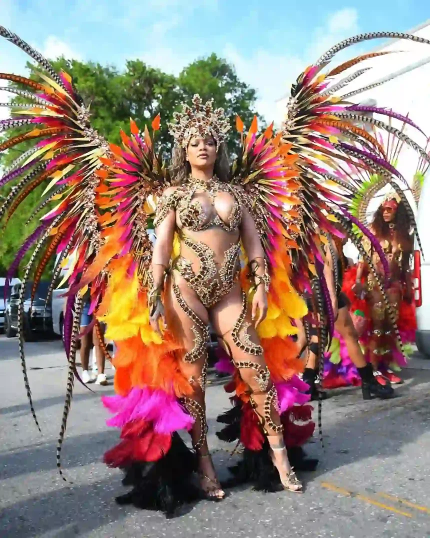 American Pop Star Rihanna radiates streets of Barbados Crop Over Festival 2024