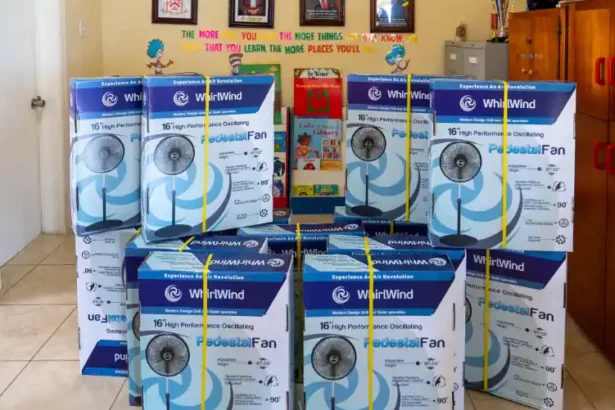 The Joy project donates fans to seven schools in St. Kitts