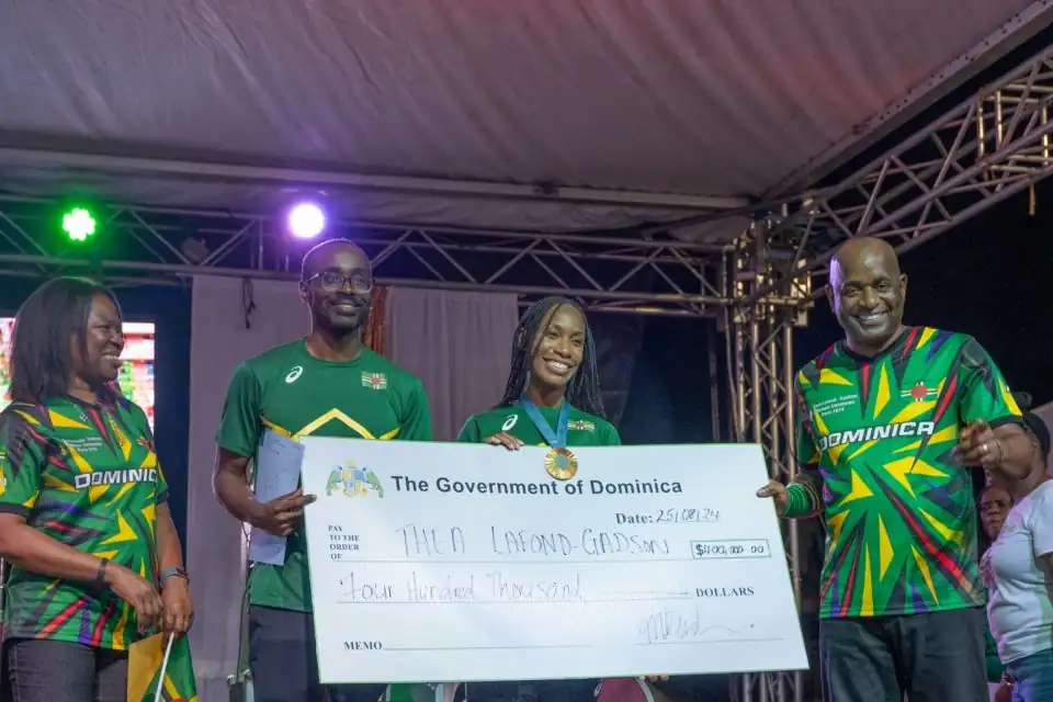 Dominica celebrates Thea LaFond’s historic Olympic medal, bestows with Highest Award of Honour