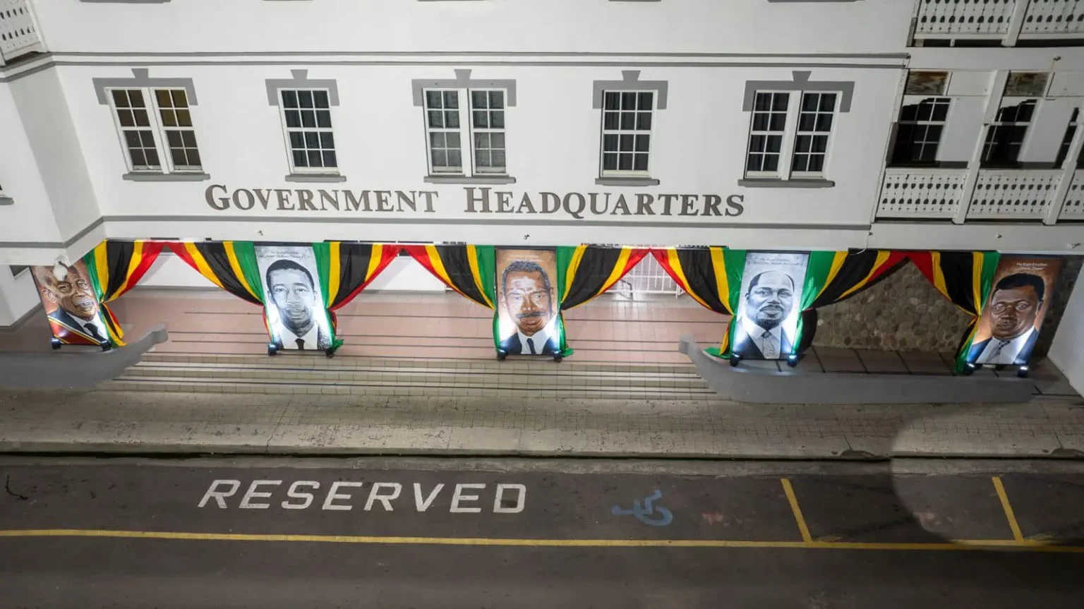 St Kitts residents celebrating the 41st Independence Day with colorful decorations and traditional attire.