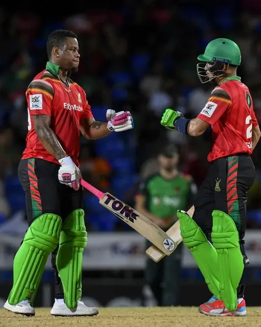 Guyana Amazon Warriors celebrate their victory over St. Kitts & Nevis Patriots in CPL 2024.