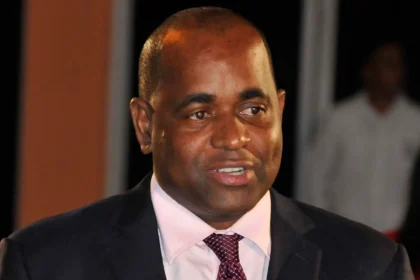 Prime Minister Roosevelt Skerrit addressing students at the start of the 2024/2025 academic year.