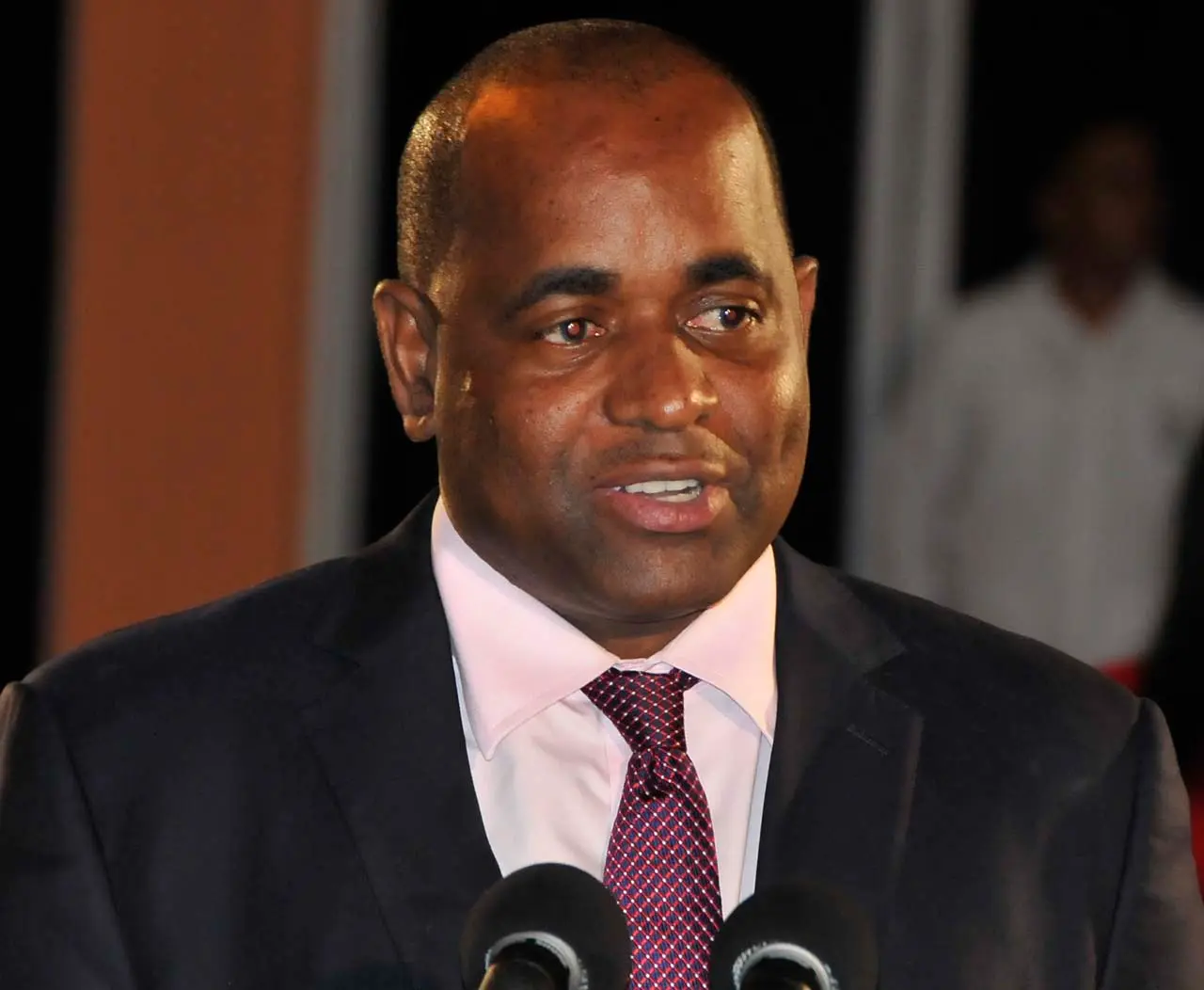 Prime Minister Roosevelt Skerrit addressing students at the start of the 2024/2025 academic year.
