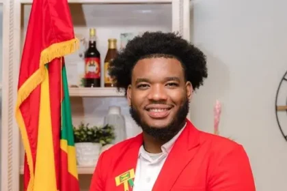 Renniel Gilbert of Grenada competing at the 45th Chess Olympiad in Budapest.
