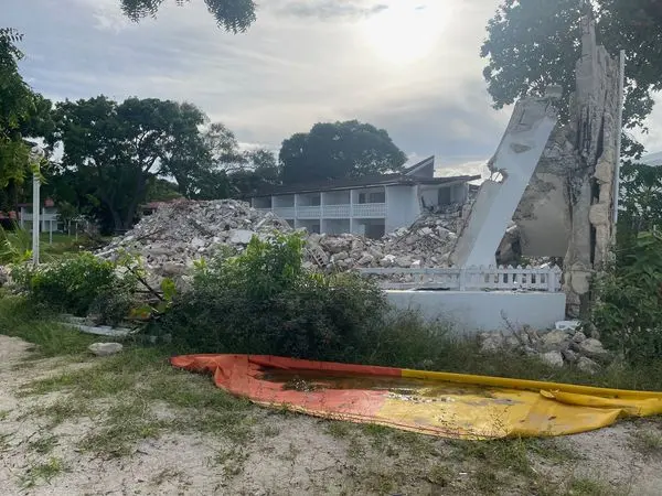 Construction site for Nikki Beach Resort & Spa in Jolly Harbour, Antigua.
