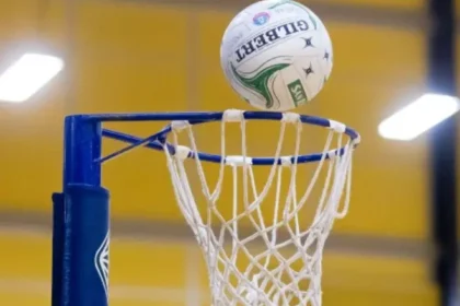 Day 1 results of the American Netball Men's Championship displayed on a scoreboard.