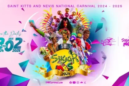 Prime Minister Terrance Drew addressing the crowd during National Heroes Day celebrations.