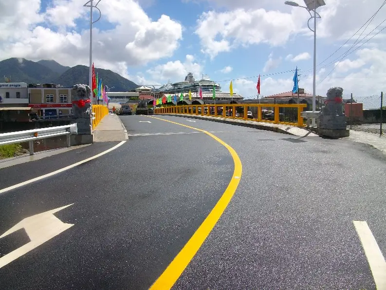 Groundbreaking ceremony for the Loubiere to Bagatelle Road and Bridge Rehabilitation Project in Dominica.