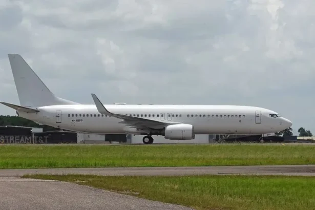 Caribbean Airlines welcomes Ex-Japan Airlines 737-800 to its fleet at Piarco Airport in Trinidad.