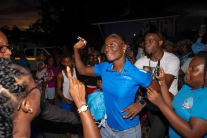 Julien Alfred receives a hero's welcome in Saint Lucia after winning Olympic medals.
