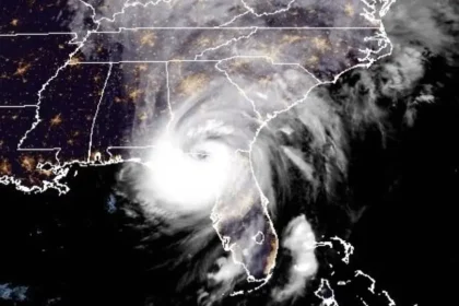 Hurricane Helene causes widespread power outages and flooding in Florida.