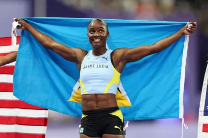 Julien Alfred receives national honors and cash prizes for her Olympic achievements.