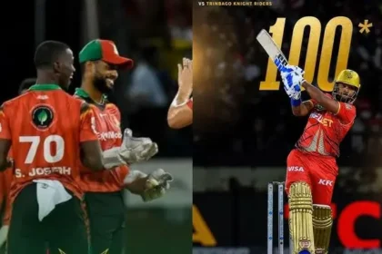 Trinbago Knight Riders defeat Guyana Amazon Warriors by 74 runs in CPL 2024.