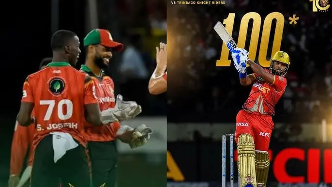 Trinbago Knight Riders defeat Guyana Amazon Warriors by 74 runs in CPL 2024.