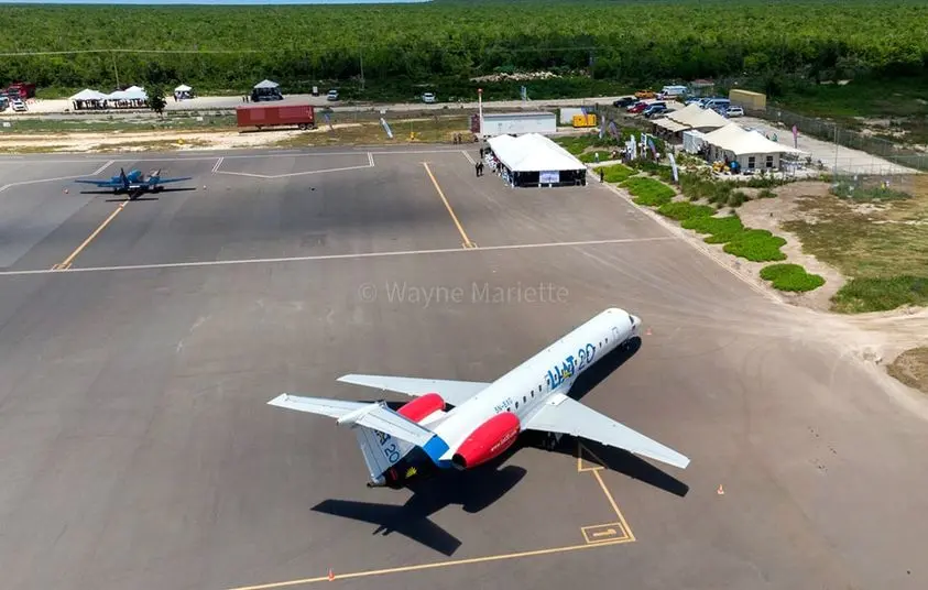 LIAT 2020 begins operations at the newly inaugurated Barbuda International Airport.