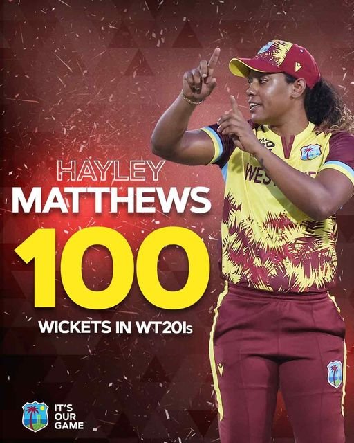 Hayley Matthews 100 Wickets