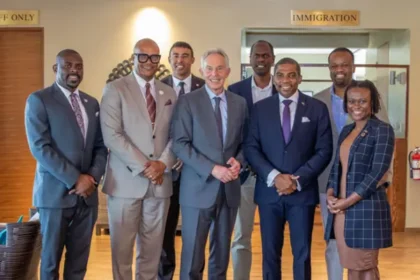 PM Terrance Drew meets Former UK Prime Minister Tony Blair for growth and development talks