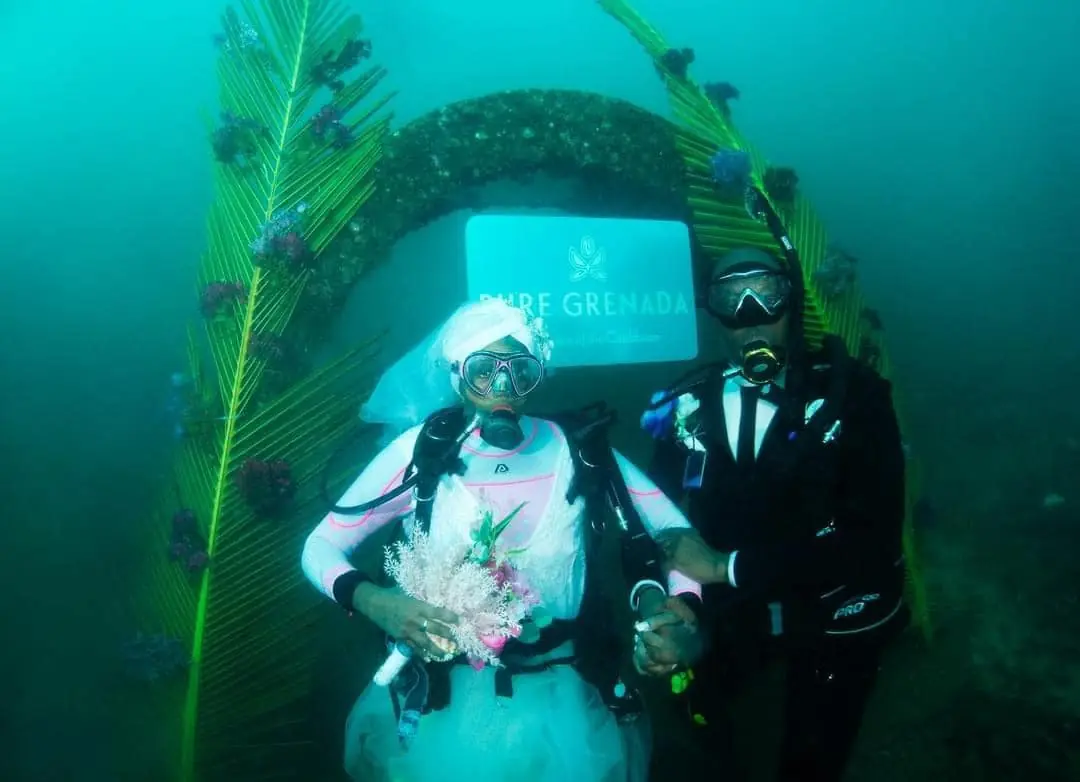 Grenada hosts first ever underwater wedding at Grand Mal Chapel