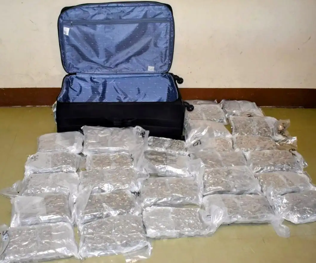 Antiguan officials seized 33.4 pounds of cannabis at V.C. Bird International Airport