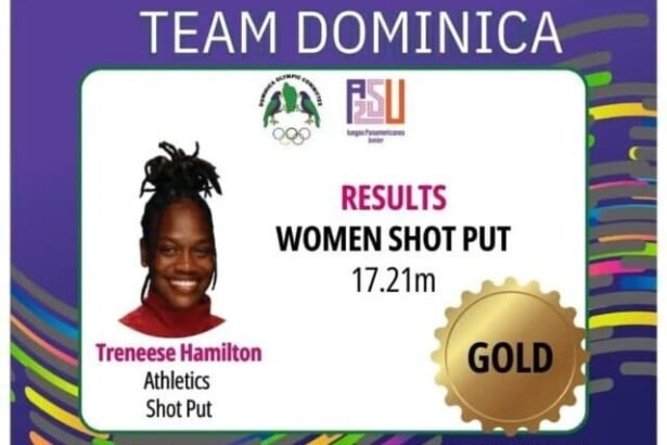 Treneese Hamilton wins Gold for Dominica at Pan American Junior Games in Paraguay